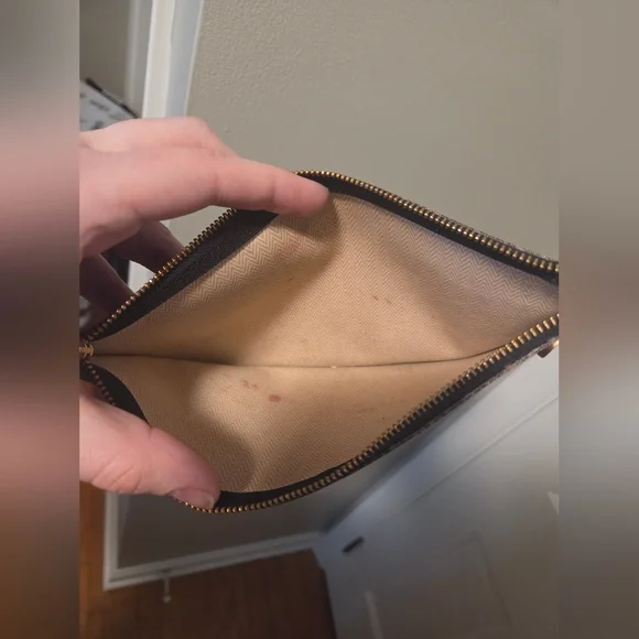 Black and Brown Tory Burch Tote Bag with Pouch - Picture 6 of 16